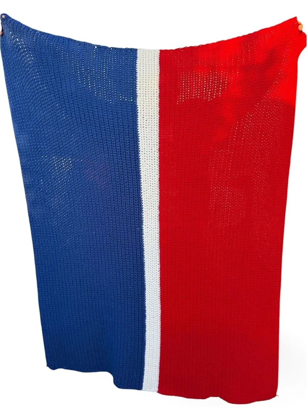Red, White & Blue Handmade Crochet blanket